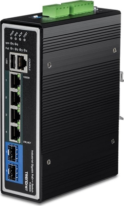 Attēls no Trendnet Switch 6-port Industrial Gbit L2 Managed PoE++ DIN