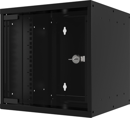 Attēls no Szafa EFB EFB 25,4cm 10Zoll 4HE Wandgeh�use Tiefe 300 mm 1-teilig vormontiert RAL9005