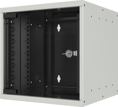 Attēls no Szafa EFB EFB 25,4cm 10Zoll 9HE Wandgeh�use Tiefe 300 mm 1-teilig vormontiert RAL7035