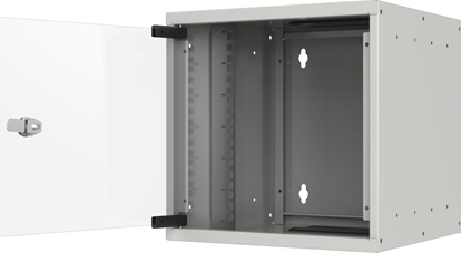 Attēls no Szafa EFB EFB 48,26cm 10Zoll 4HE Wandgeh�use Tiefe 300 mm 1-teilig vormontiert RAL7035