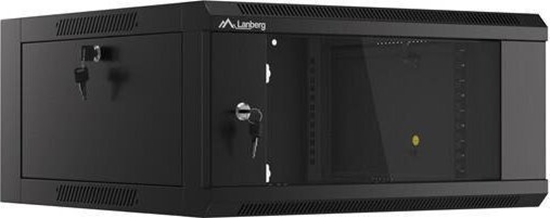 Picture of Szafa Lanberg SZAFA INSTALACYJNA RACK WISZCA 19" 4U 600 CZARNA DRZWI SZKLANE (ZOONA)