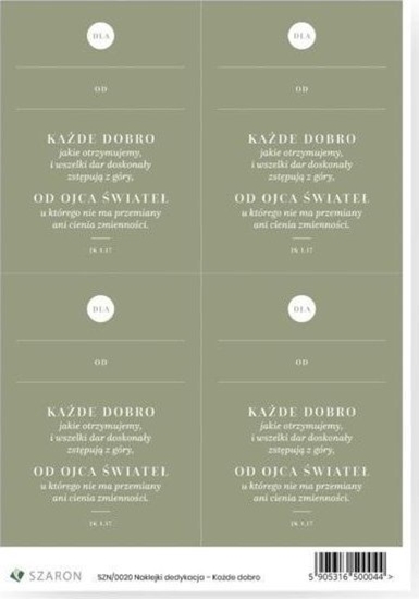 Изображение Szaron Naklejki dedykacyjne - Kade Dobro