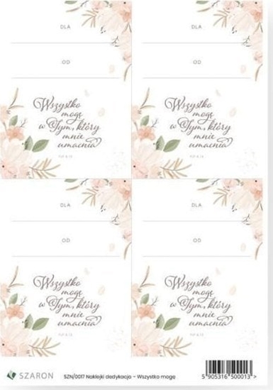 Изображение Szaron Naklejki dedykacyjne - Wszystko mog
