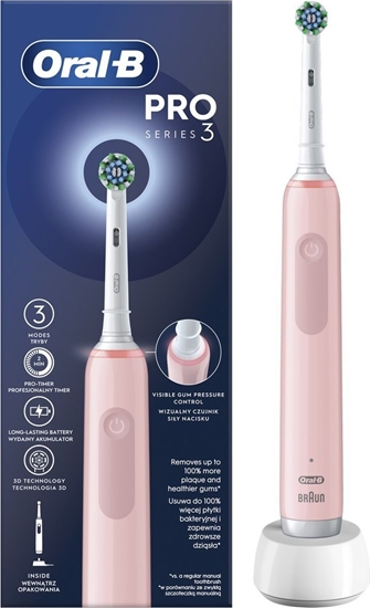 Изображение Szczoteczka Oral-B Pro 3 CrossAction Pink
