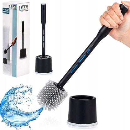 Attēls no Szczotka do Toalety Silikonowa ze Stojakiem i Dozownikiem Pynu VILDE 40 cm