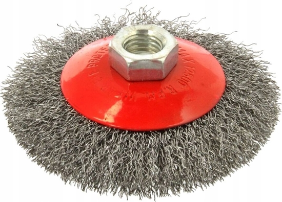 Picture of Szczotka druciana obrot.boczna 100mm  M14 drut karbowany stalowy (60)