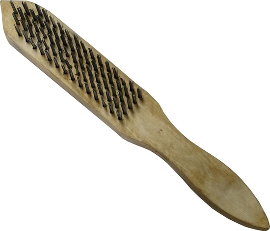 Изображение Szczotka druciana rczna 5-rzdowa drewniana (32035)