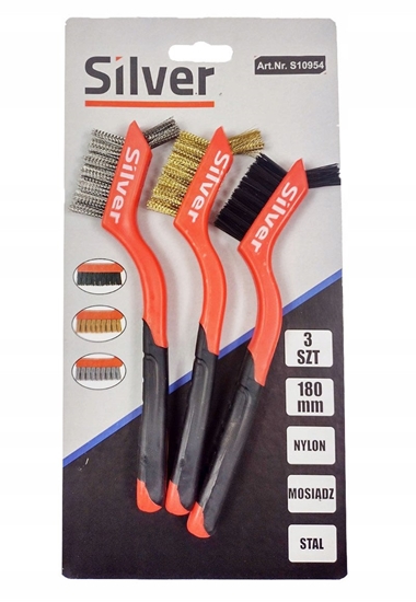 Изображение SZCZOTKI DRUCIANE 3cz. SILVER