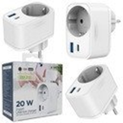 Изображение adowarka Gembird TA-ACPDQC20-0 1x USB-A 1x USB-C 3 A (8716309133883)