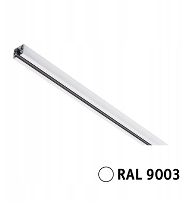 Picture of Szynoprzewód URail system 0,1m 230V biay RAL9003 / metal