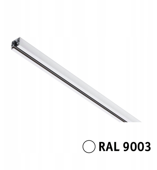 Picture of Szynoprzewód URail system 0,1m 230V biay RAL9003 / metal