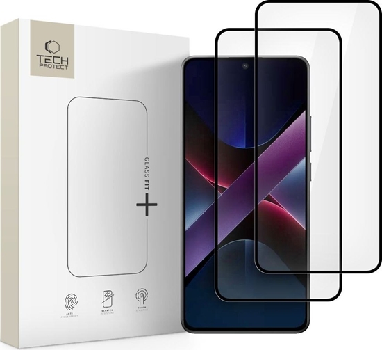 Picture of SZKO HARTOWANE TECH-PROTECT GLASS FIT+ 2-PACK XIAOMI POCO X7 PRO 5G BLACK