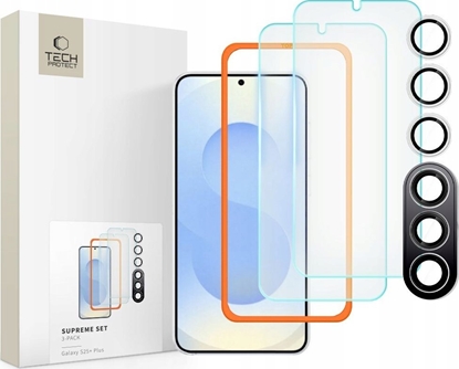 Attēls no Tech-Protect Tech-Protect Supreme Set for Samsung Galaxy S25+ 2x tempered glass for display / tempered glass for camera - transparent