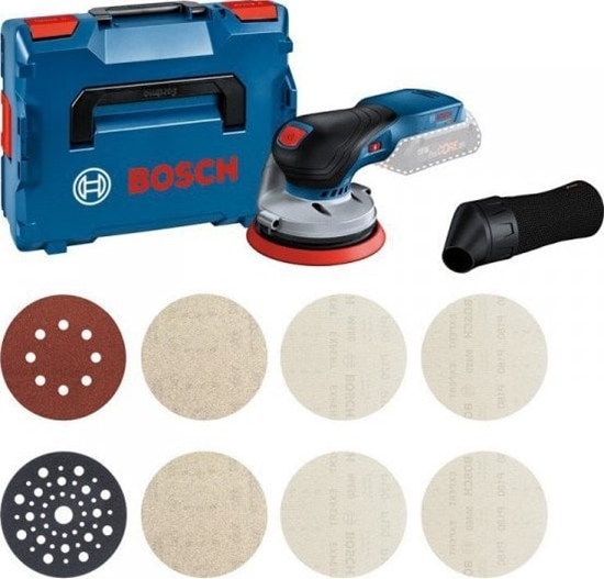 Изображение Szlifierka Bosch Bosch cordless eccentric sander GEX 18V-125 Professional + M480 starter set (blue/black, without battery and charger, in L-BOXX)