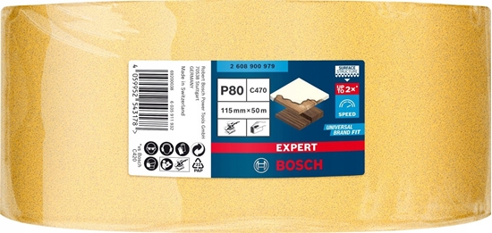 Изображение Szlifierka Bosch Bosch Expert C470 sanding sheet, 115mm, K100 (50 meter roll, for orbital sander, for hand sanding)
