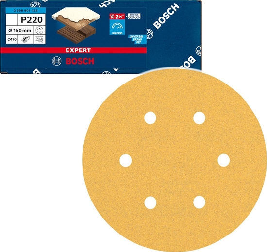 Изображение Szlifierka Bosch Bosch Expert C470 sanding sheet, 150mm, K220 (50 pieces, for eccentric sanders)