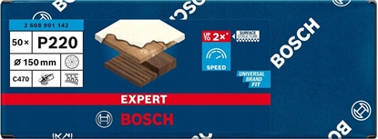 Изображение Szlifierka Bosch Bosch Expert C470 sanding sheet, 150mm, K220 multi-hole (50 pieces, for eccentric sanders)