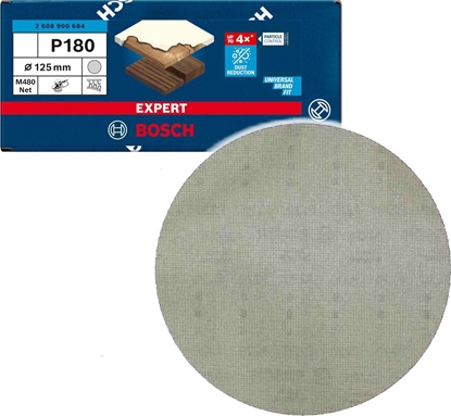 Изображение Szlifierka Bosch Bosch Expert M480 mesh structure sanding sheet 125mm, K180 (50 pieces, for eccentric sanders)