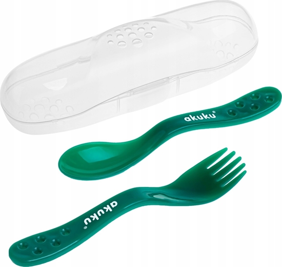 Picture of Sztuce w etui zielone