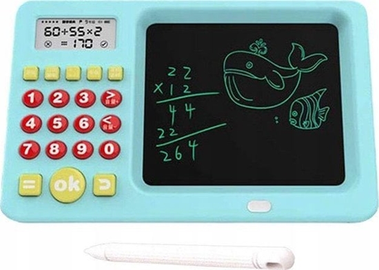 Picture of Tablet Rysunkowy Tablica LCD 5,2'' Kolorowa Deska Krelarska + Kalkulator / Niebieski