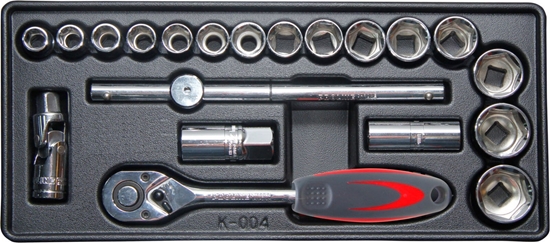 Picture of Tacka z zestawem nasadek 1/2" 21szt. proline