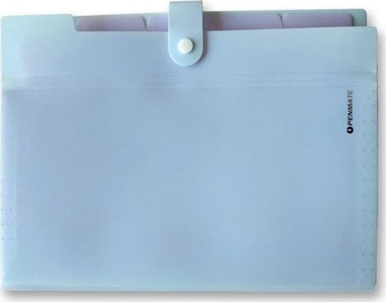 Picture of Tadeo Trading Teczka z 5-ma przegródkami A4 PENMATE PP-105 pastelowa - niebieska