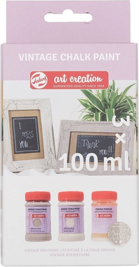 Изображение Talens Talens Art Creation Vintage Chalk set Beiges | 2 x 100 ml + crackle medium
