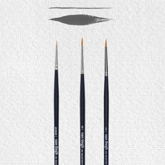 Picture of Talens Van Gogh Oil & acrylic brush set | series 295 no. 000-0-2