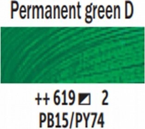 Picture of Talens Van Gogh Oil Colour Tube Permanent Green Deep 619