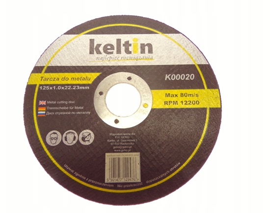 Picture of Tarcza do cicia metalu 125x1.0mm KELTIN (25/100/400)