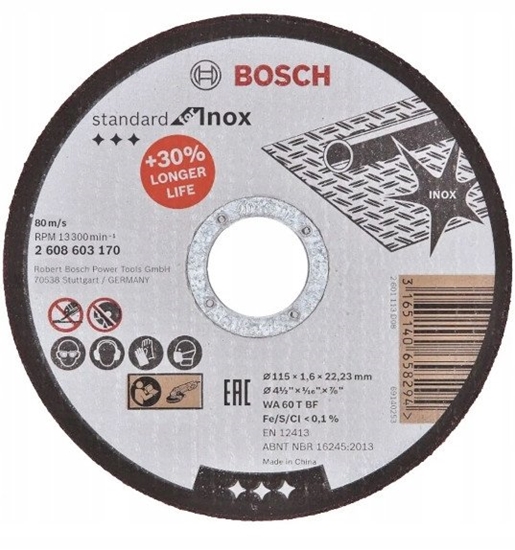 Изображение Tarcza tnca  Std For Inox 115x1,6x25 P