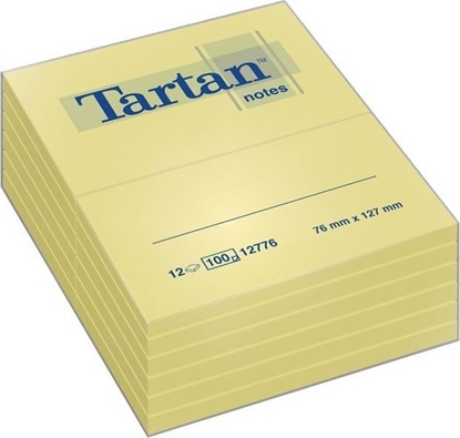 Picture of Tartan Bloczek samoprzylepny TARTAN, 76x127mm, 12x100 kart, óty