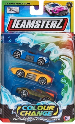 Attēls no Teamsterz Colour Change die-cast bil - 3 pak