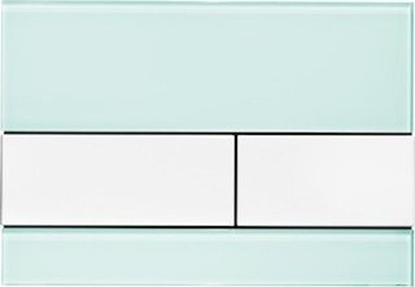 Изображение Tece TECEsquare - przycisk szko zielone, przyciski biae (w)