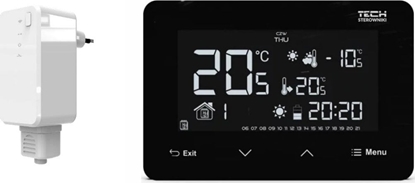 Attēls no Tech Bezprzewodowy regulator pokojowy ST293 V2 dwustanowy (panel przedni ze szka) czarny