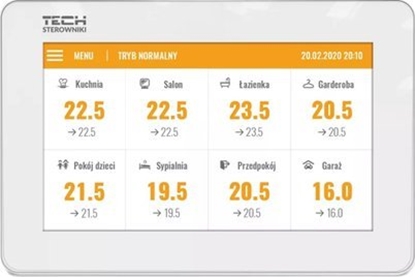 Attēls no Tech Panel kontrolny M-8 N bezprzewodowy do listwy L-8 (monta podtynkowy) biay STM8NWH