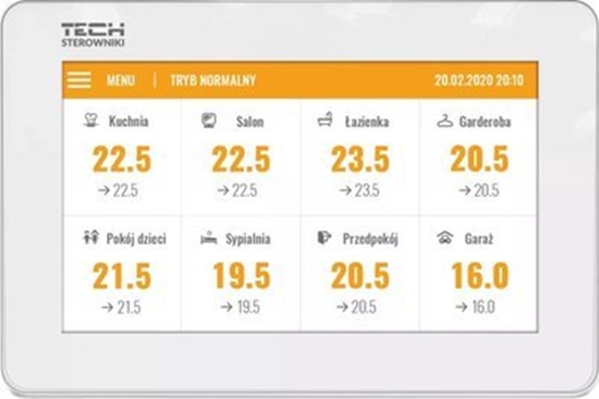 Picture of Tech Panel kontrolny M-8 N bezprzewodowy do listwy L-8 (monta podtynkowy) biay STM8NWH
