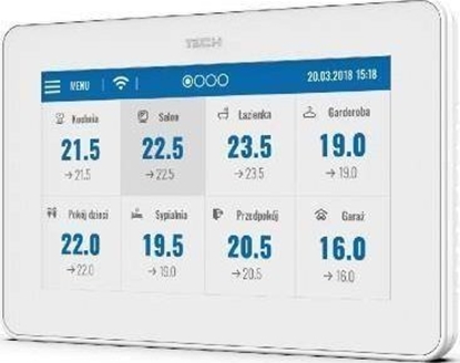 Изображение Tech Przewodowy panel kontrolny do listwy L-9R (monta podtynkowy, kolorowy wywietlacz) M-9R biay