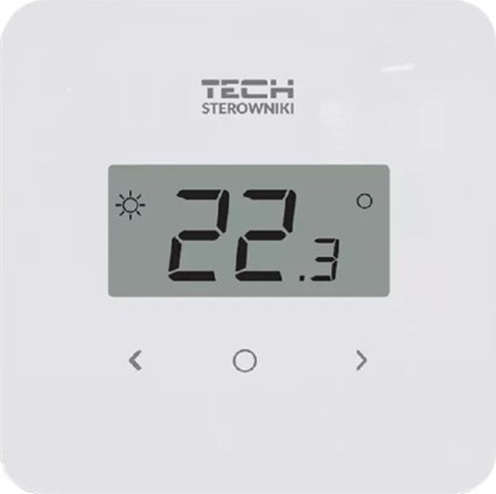 Picture of Tech Regulator pokojowy przewodowy T-2.1, dwustanowy z pomiarem wilgotnoci, monta natynkowy, biay STT-2.1WH