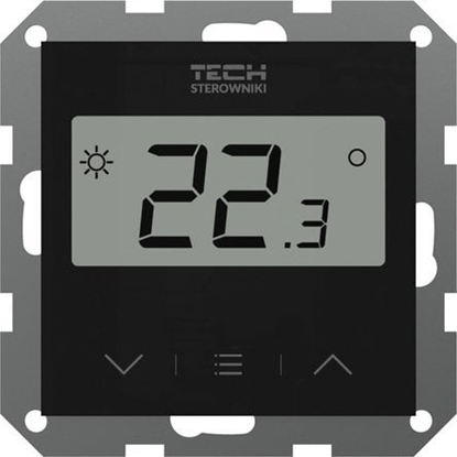 Attēls no Tech Regulator przewodowy, pokojowy F-12B do listwy L-X i L-12 dedykowany do systemów ramkowych 55mm, czarny STF-12BBK