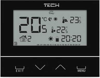 Attēls no Tech Sterownik ST-292V3 pokojowy przewodowy dwustanowy L-5 (3 mm szko) czarny