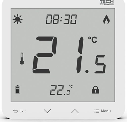 Attēls no Tech Sterownik ST-297V3 pokojowy dwustanowy podtynkowy (3 mm szko) biay