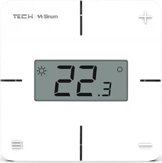 Picture of TECH Sterowniki Przewodowy regulator pokojowy sinum biay R-S1 Tech Sterowniki