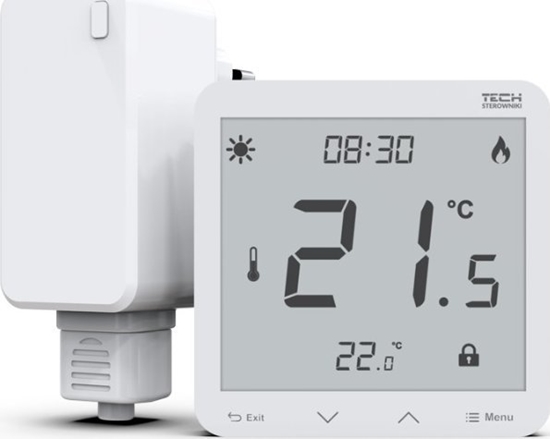 Picture of TECH Sterowniki Sterownik bezprzewodowy ST-297V2 pokojowy dwustanowy podtynkowy biay