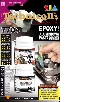 Picture of Technicqll Pasta epoksydowa aluminiowa Super Metal 4 7704 80g (E-020)