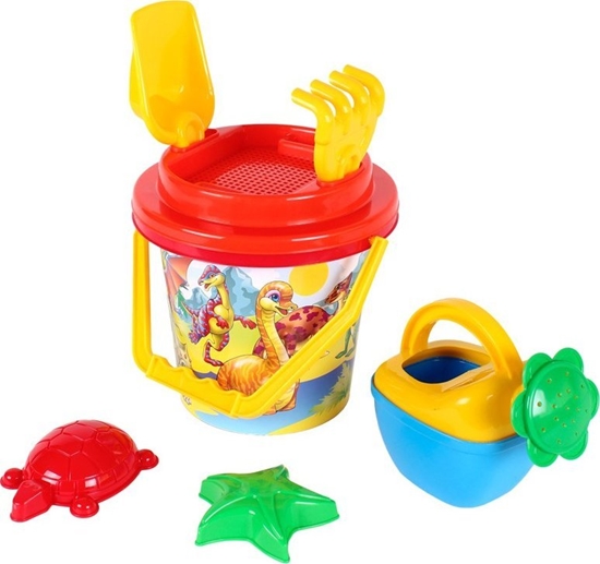 Picture of Technok Zestaw do piasku 5 Wiaderko z akcesoriami konewka opatka grabki TechnoK 0106 p28 mix cena za 1 szt