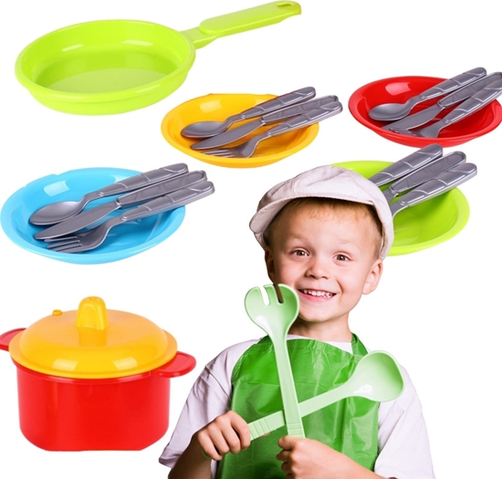 Picture of Technok Zestaw talerzy z garnkiem patelni i sztucami Marinka 10 TechnoK 1646 p30