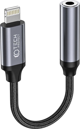 Attēls no Tech-Protect Adapter do Suchawek / Przejciówka Lightning - minijack 3,5mm Tech-Protect Ultraboost czarny