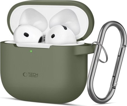 Attēls no Tech-Protect Apple AIRPODS 4 SILICONE HOOK Case Olive Green