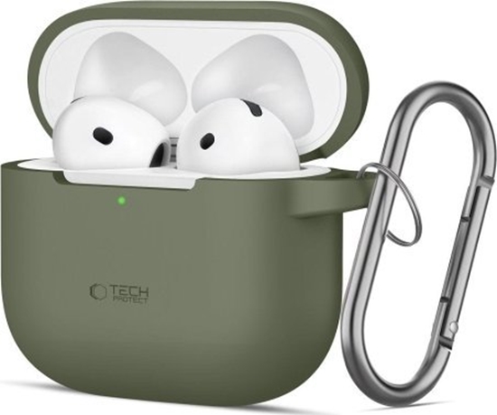 Picture of Tech-Protect Apple AIRPODS 4 SILICONE HOOK Case Olive Green